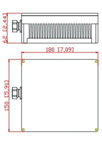 0-4GHz 200W Low Pim 4.3-10 Male RF Termination Dummy Load
