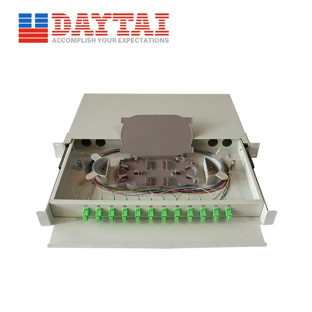 12 Core FTTH ODF Fiber Optic Distribution Drawer Type