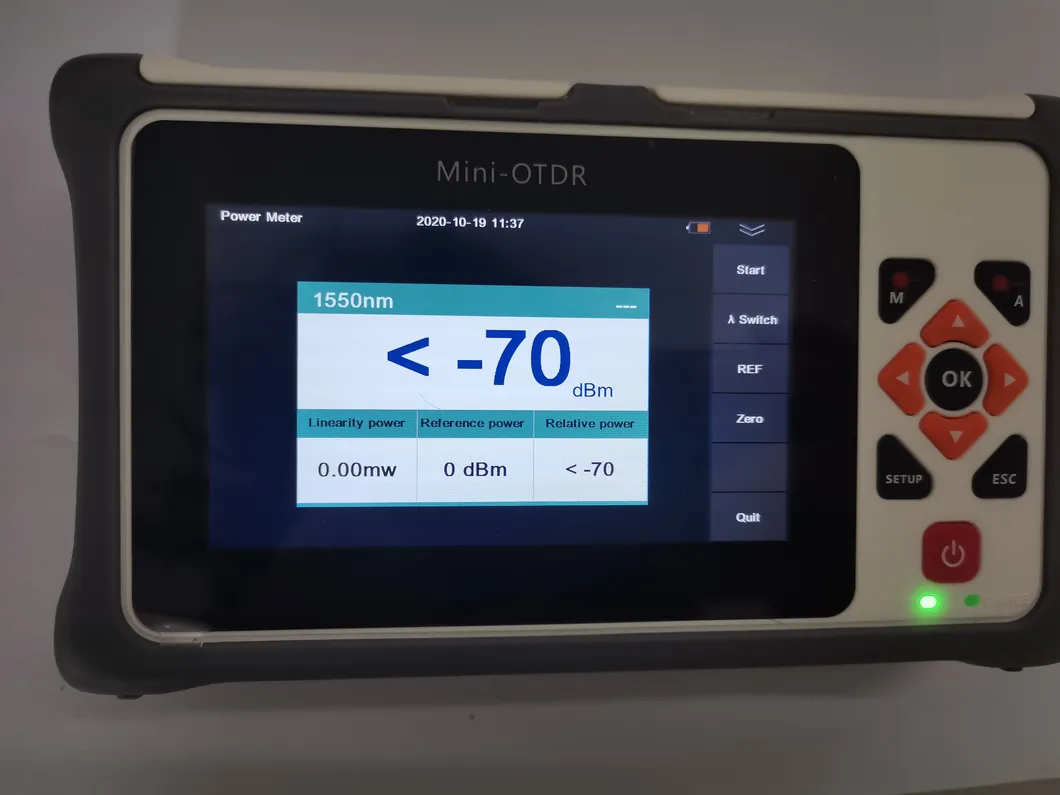 12 in 1 100km Mini OTDR 1310/1550nm 26/24dB Fiber Optic Reflectometer Touch Screen Vfl Ols Opm Event Map Ethernet Cable Tester