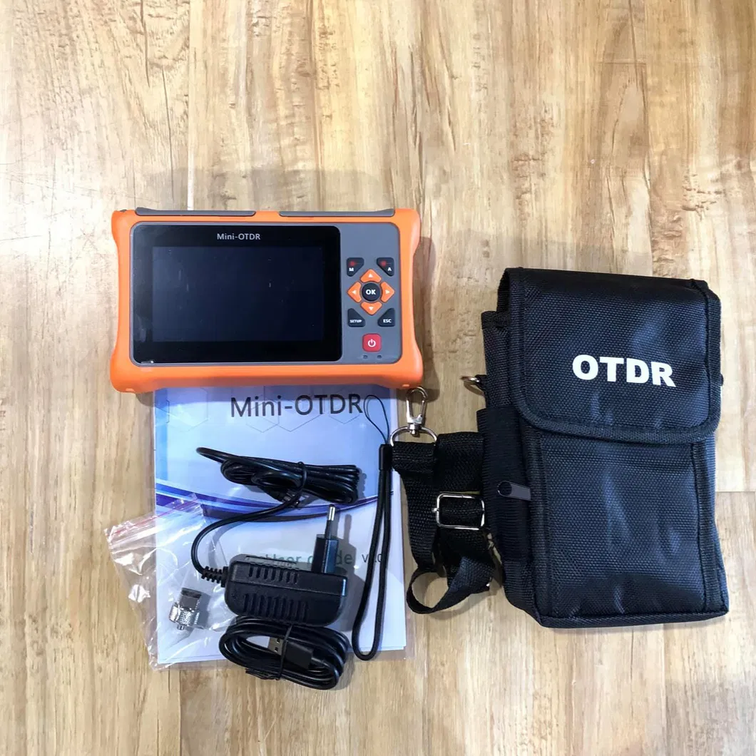 12 in 1 100km Mini OTDR 1310/1550nm 26/24dB Fiber Optic Reflectometer Touch Screen Vfl Ols Opm Event Map Ethernet Cable Tester