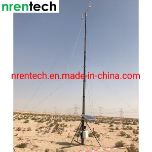 12m Manual Operation Telescopic Mast-Aluminum Materials-2.1m Retraction Nr-M2100-12000
