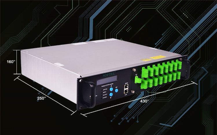 1550nm High Power Wdm 16 Port *23dBm EDFA for CATV/Hfc/Pon