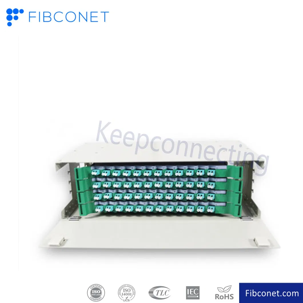 1X48 Sc Integrated Splice Tray FTTH Fiber Optic Distribution Frame Cold Rolled Steel ODF Patch Panel