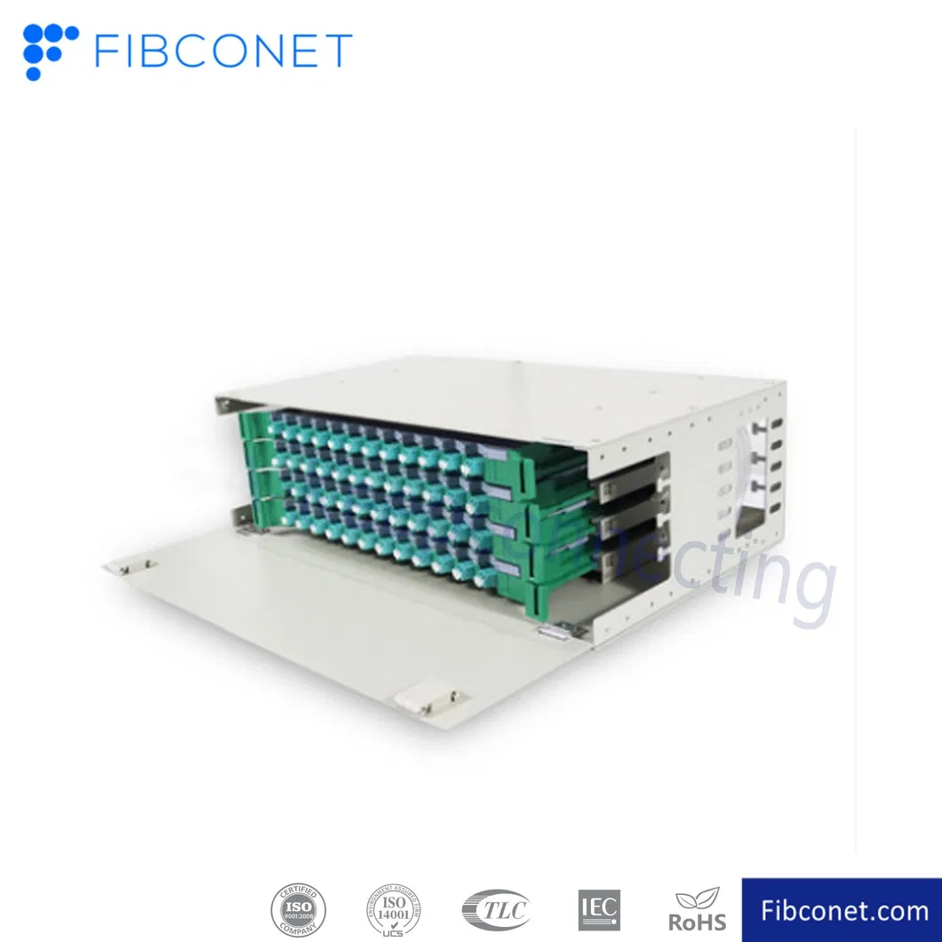 1X48 Sc Integrated Splice Tray FTTH Fiber Optic Distribution Frame Cold Rolled Steel ODF Patch Panel