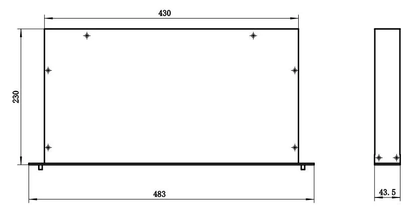2x32 PLC Fiber Splitter, 1U 19-inch Rack Mount, SC/UPC