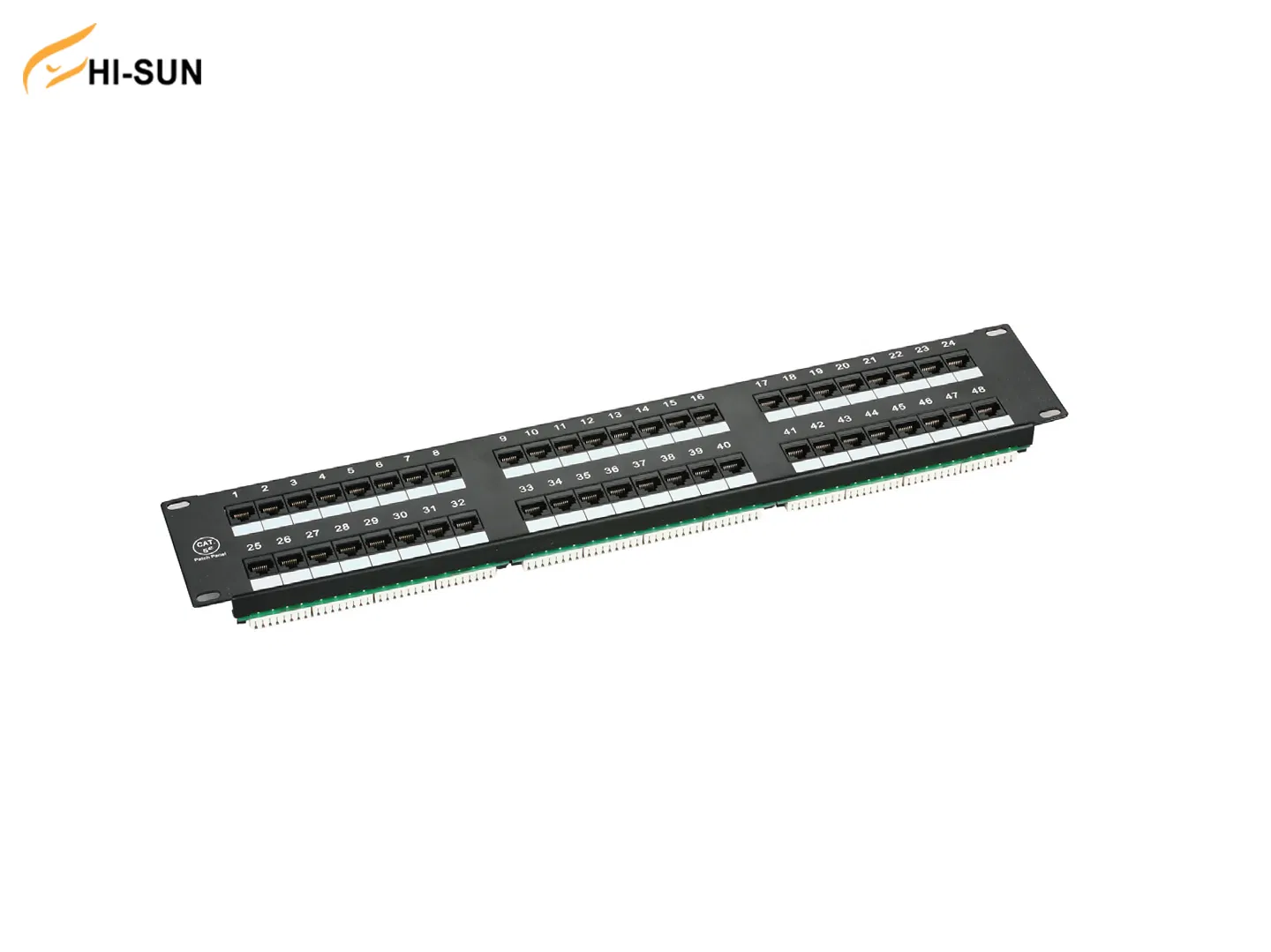48 Port 1u Height Unshielded Type Lsa Block with Color Code Double Layer Design Cat 5e Keystone Patch Panel
