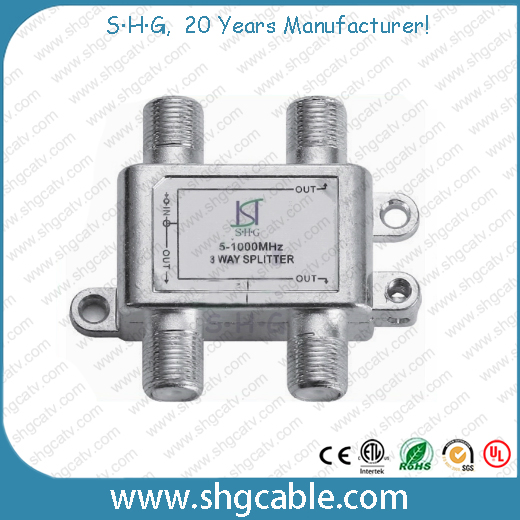 5-1000MHz 3 Way Indoor CATV Splitter (SPDR-3W)