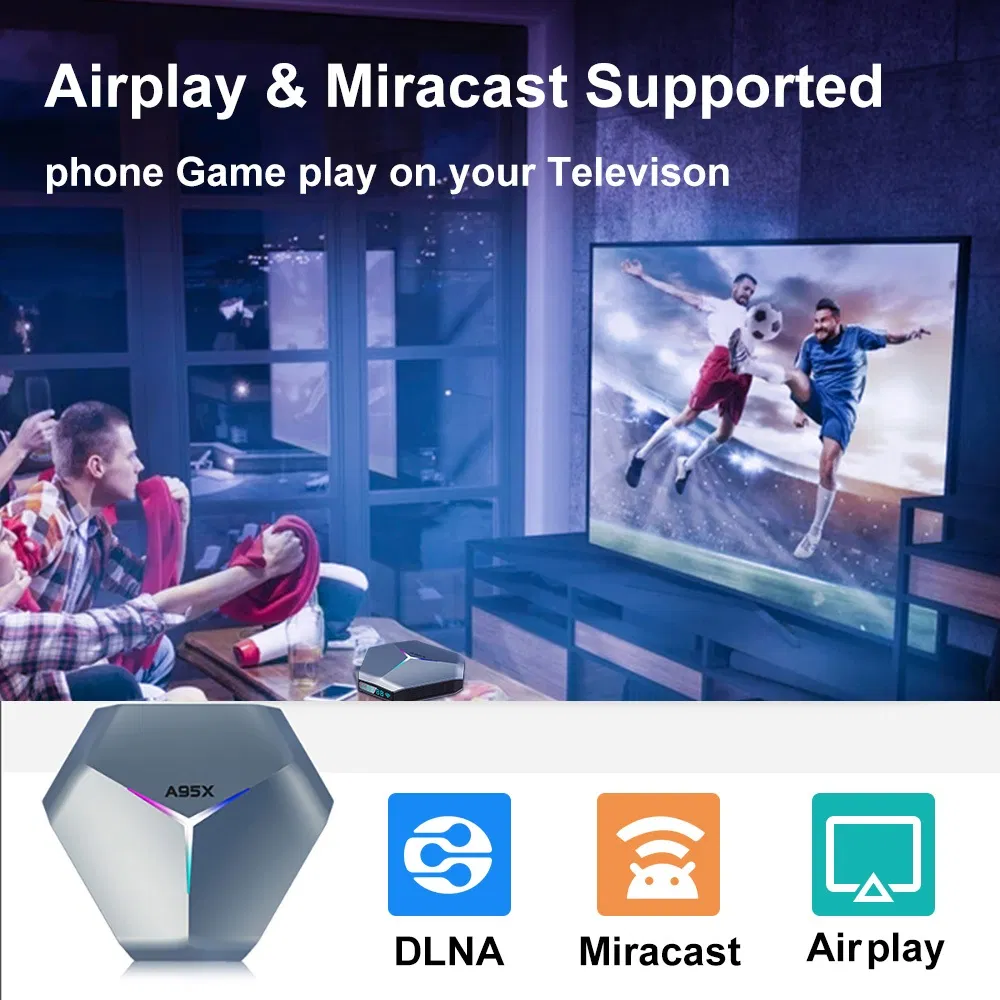 A95X F4 RGB Light TV Box Android 11 Amlogic S905X4 4G 64GB 32g WiFi Android10 Media Player Tvbox A95xf4 2g16g Set Top Box