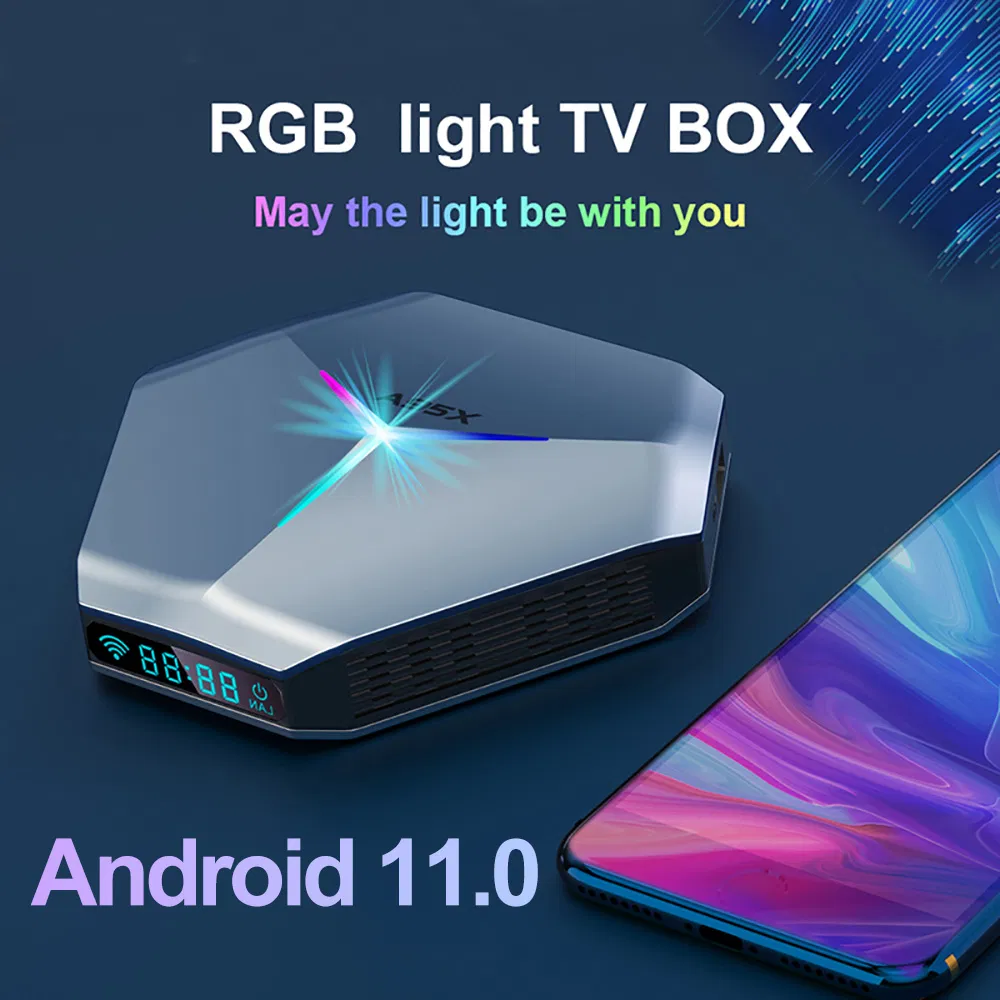 A95X F4 RGB Light TV Box Android 11 Amlogic S905X4 4G 64GB 32g WiFi Android10 Media Player Tvbox A95xf4 2g16g Set Top Box