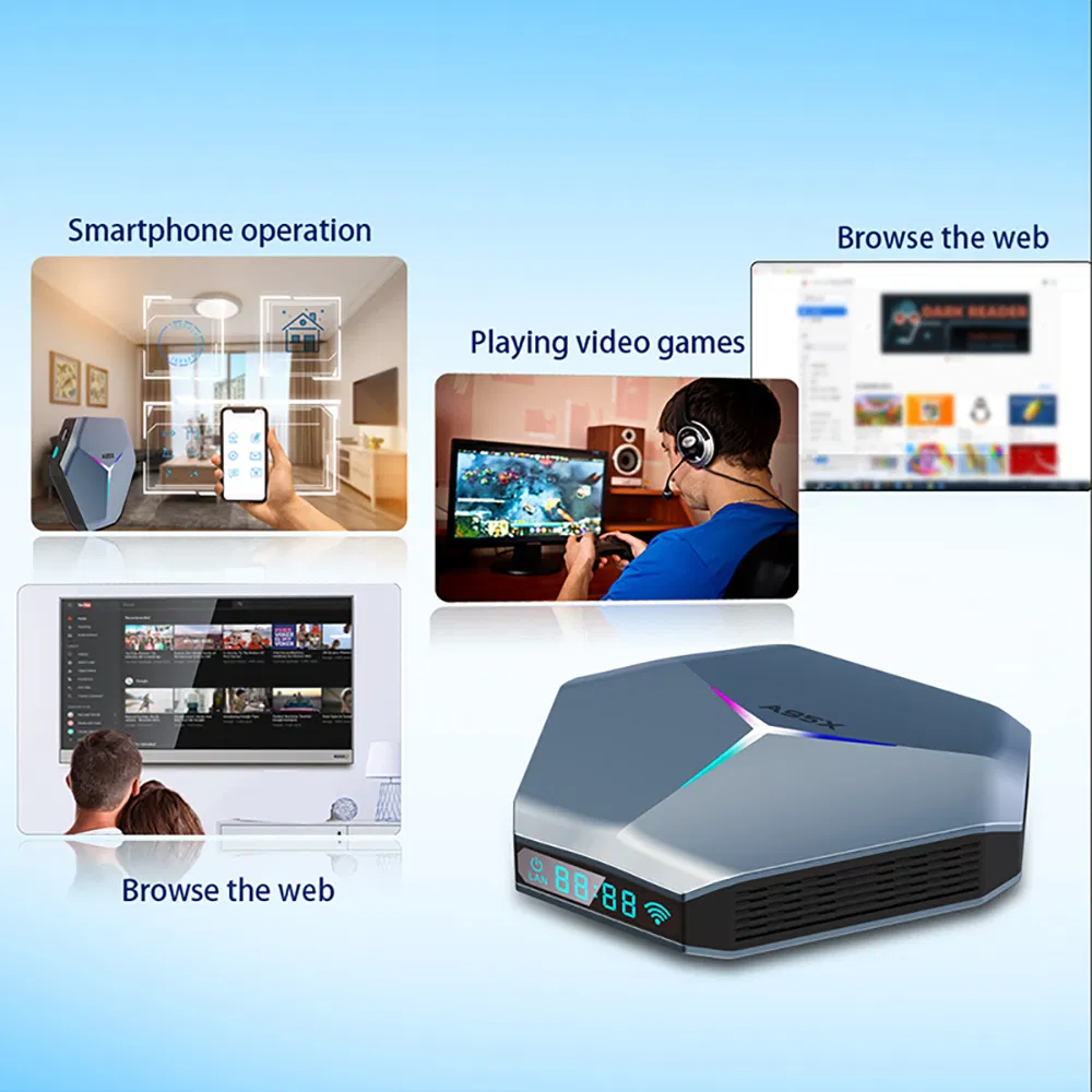 A95X F4 RGB Light TV Box Android 11 Amlogic S905X4 4G 64GB 32g WiFi Android10 Media Player Tvbox A95xf4 2g16g Set Top Box