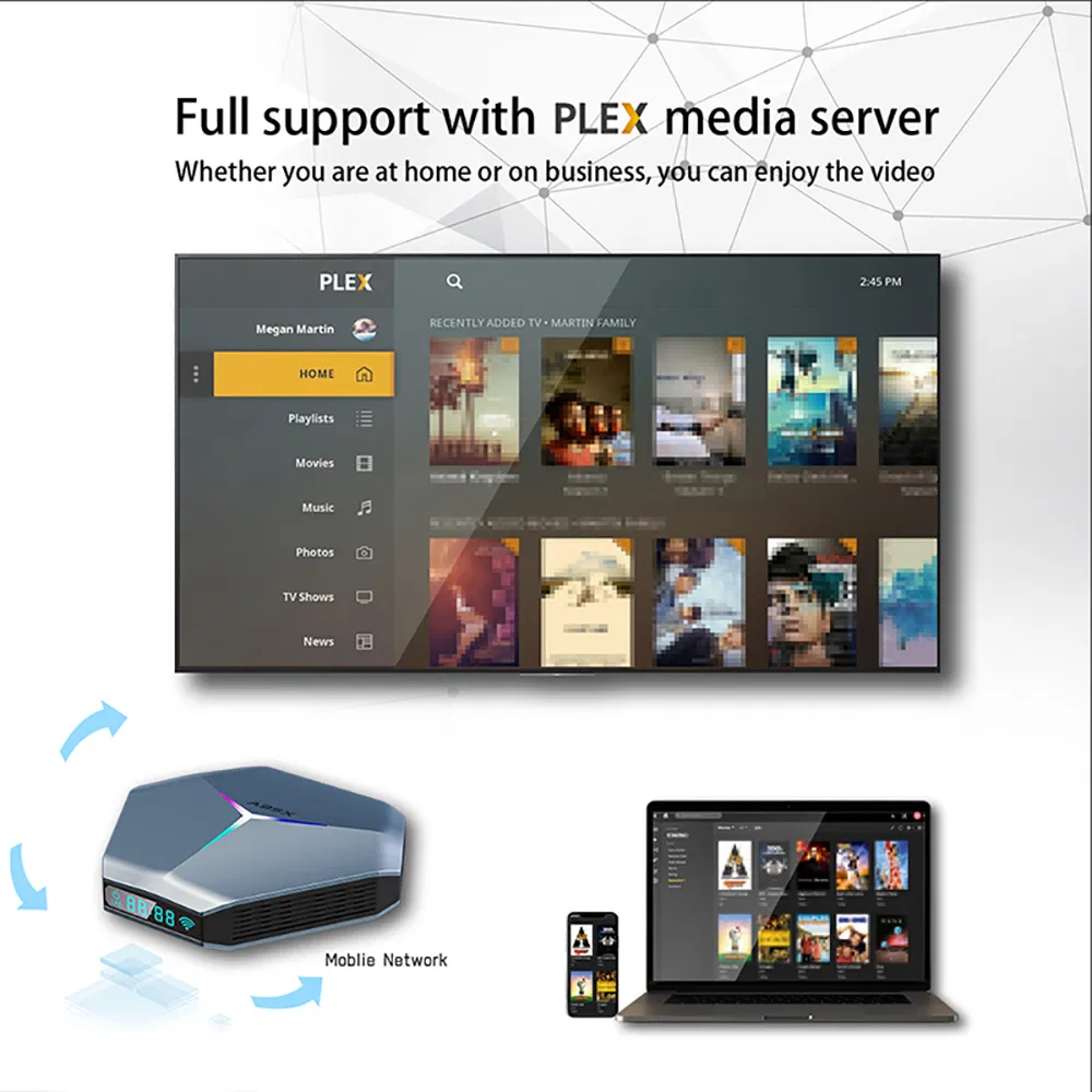 A95X F4 RGB Light TV Box Android 11 Amlogic S905X4 4G 64GB 32g WiFi Android10 Media Player Tvbox A95xf4 2g16g Set Top Box
