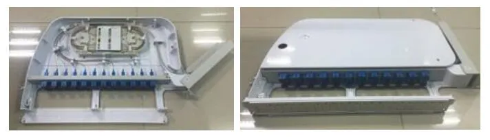 ABS Material 19 Inch 1u 48 Fibers Rotary Swing out Type Customized Fiber Optic Cable Patch Panel