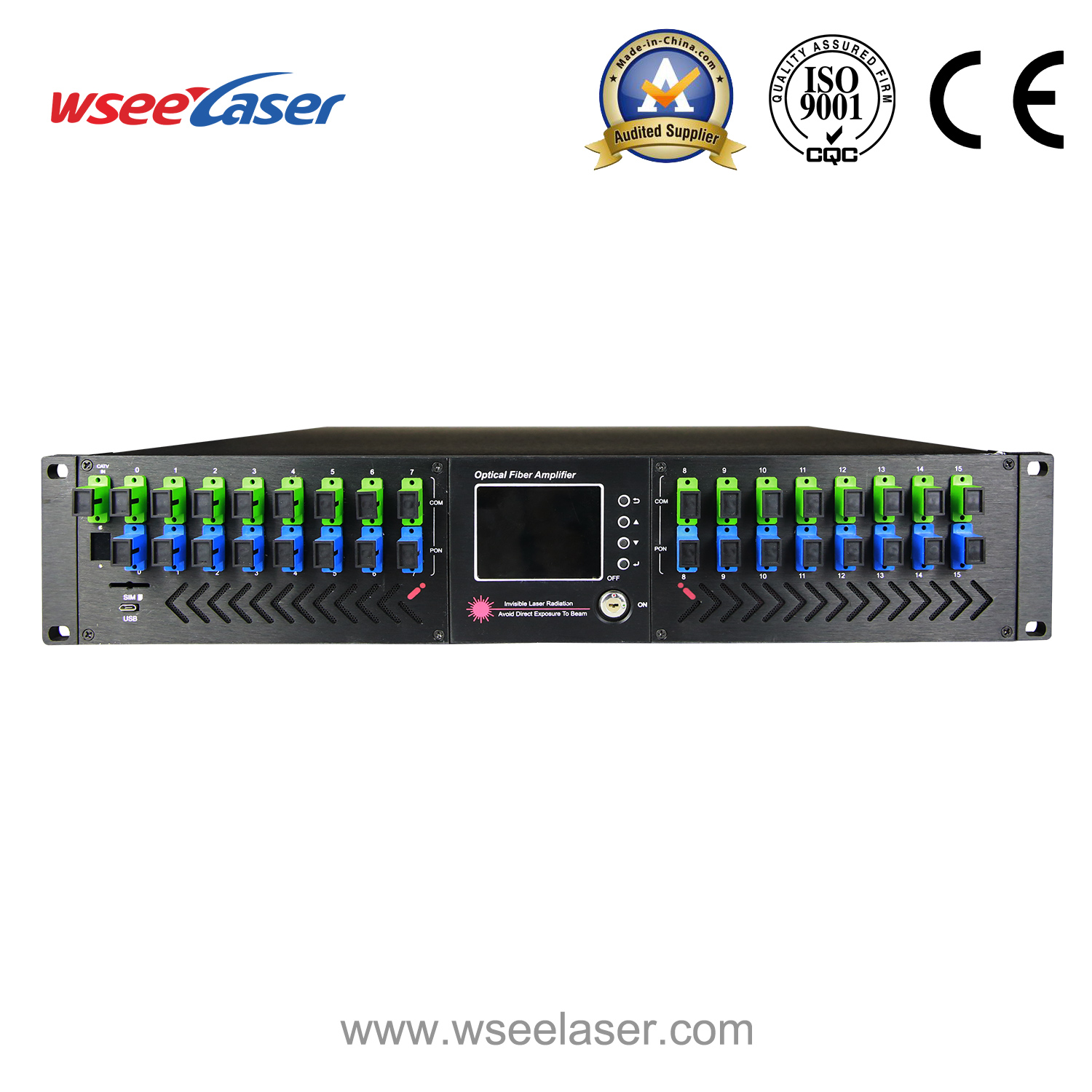 Cable TV 32 Port 1550nm EDFA Optical Amplifier with Wdm