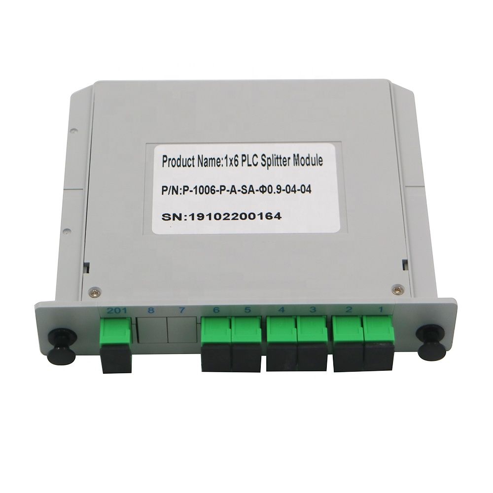 Cassette Box Type 1*6 Passive Splitter Fiber Optic PLC Splitter