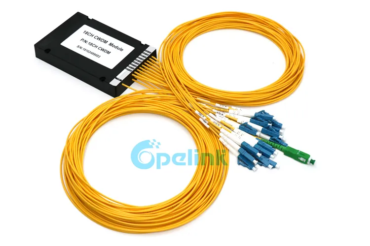 Cheap Price Opelink/OEM G652D, G657A1 1-2m 0.9mm RoHS 18+1CH Mux/Demux Fiber Optic CWDM