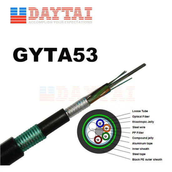 China Outdoor High Quality Fiber Optic Cable GYTA53