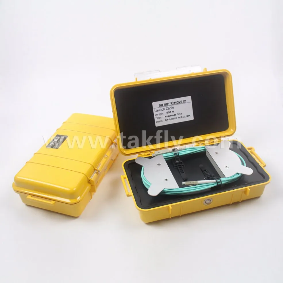 Customized 500m Om3 Sc-FC OTDR Fiber Optic Launch Cable Box