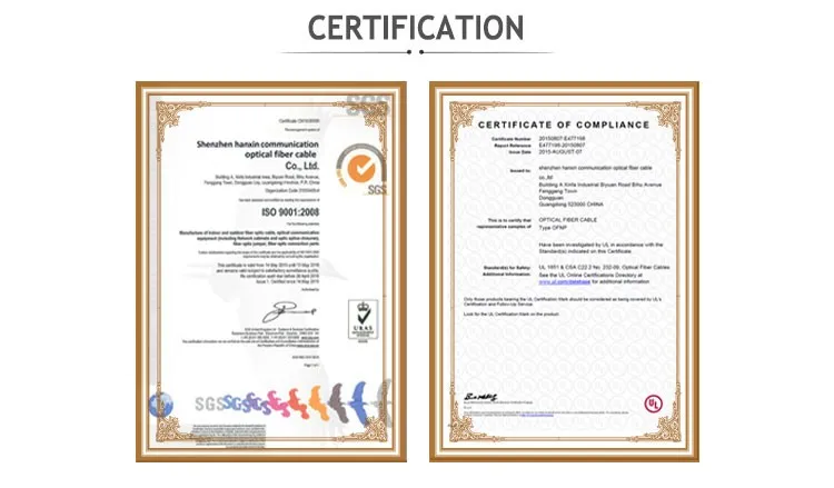 Durable indoor high speed 6 core fiber optic cable multimode