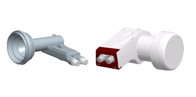 Durable Ku Band Universal Twin LNBF Low Noise High Gain