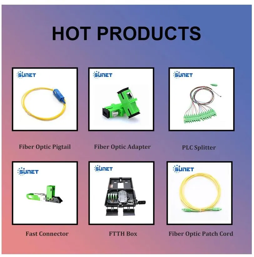 FTTH 1*8 Plug-in Type Fiber Optic PLC Splitter with Sc/Upc Connector
