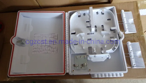 FTTH Terminal Box Waterproof IP66 Outdoor 8/12/16 Core Fiber Optic PLC Splitter Patch Panel Termination Distribution CTO Box Factory Price White Color