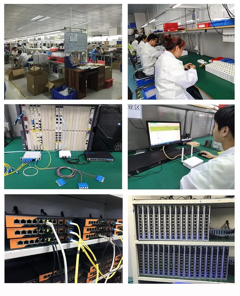 Good Compatible 100/1000m Multi-Mode 16 RJ45 Ports Gigabit Fiber Switch 1310/1550nm Ethernet Switch for FTTH