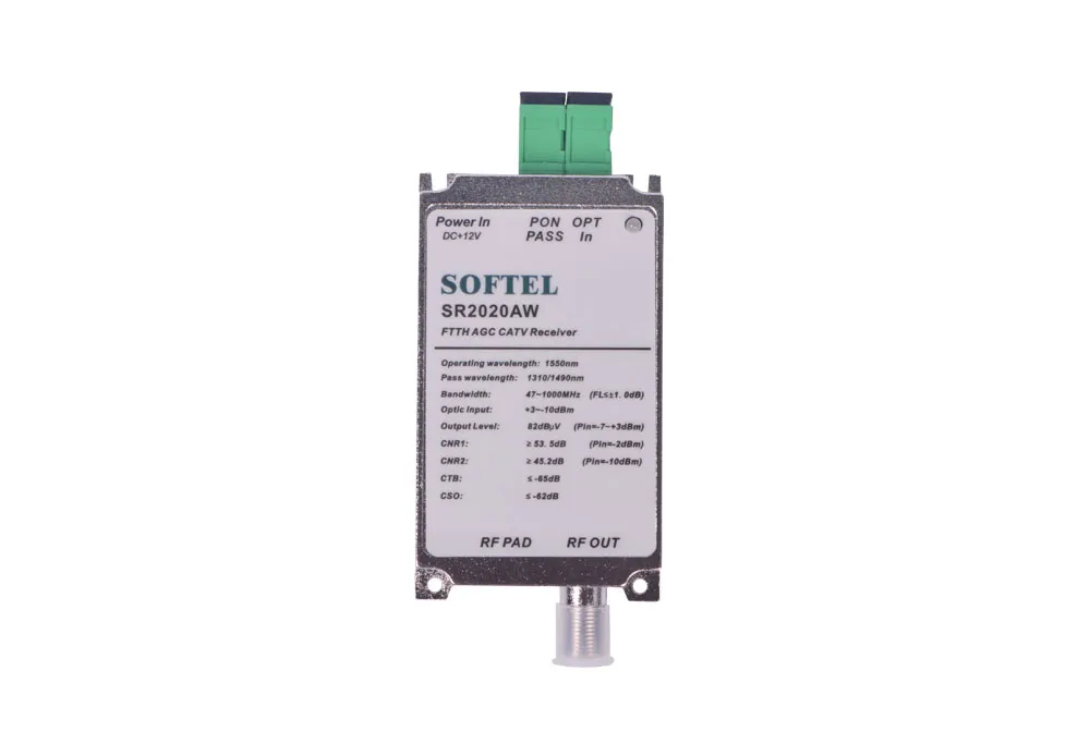 Indoor 1GHz Indoor FTTH Fiber Optic Receivers with Built-in Wdm