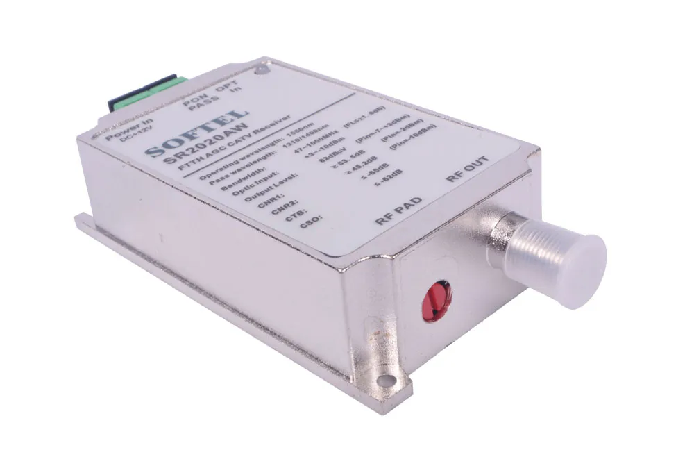 Indoor 1GHz Indoor FTTH Fiber Optic Receivers with Built-in Wdm