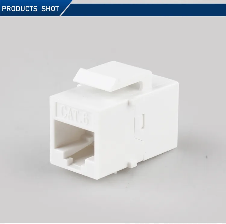 Seto White Black RJ45 Coupler F/F 8p8c UTP 180 Degree