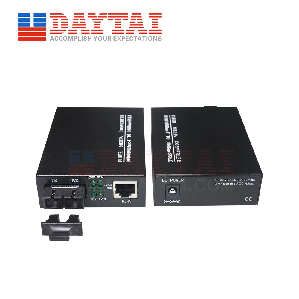 Single Mode Dual Fiber 1000Mbps Media Converter for 60km Distance