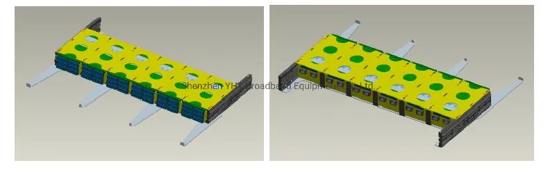 Slidable Rack Mounted Type 576cores MPO 19inch Fiber Optic Patch Panel Distribution MPO Cassette