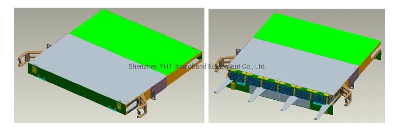 Slidable Rack Mounted Type 576cores MPO 19inch Fiber Optic Patch Panel Distribution MPO Cassette