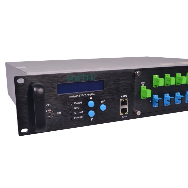 Softel Wdm EDFA for 1550nm 8 Port 23dBm Fiber Optic Amplifier