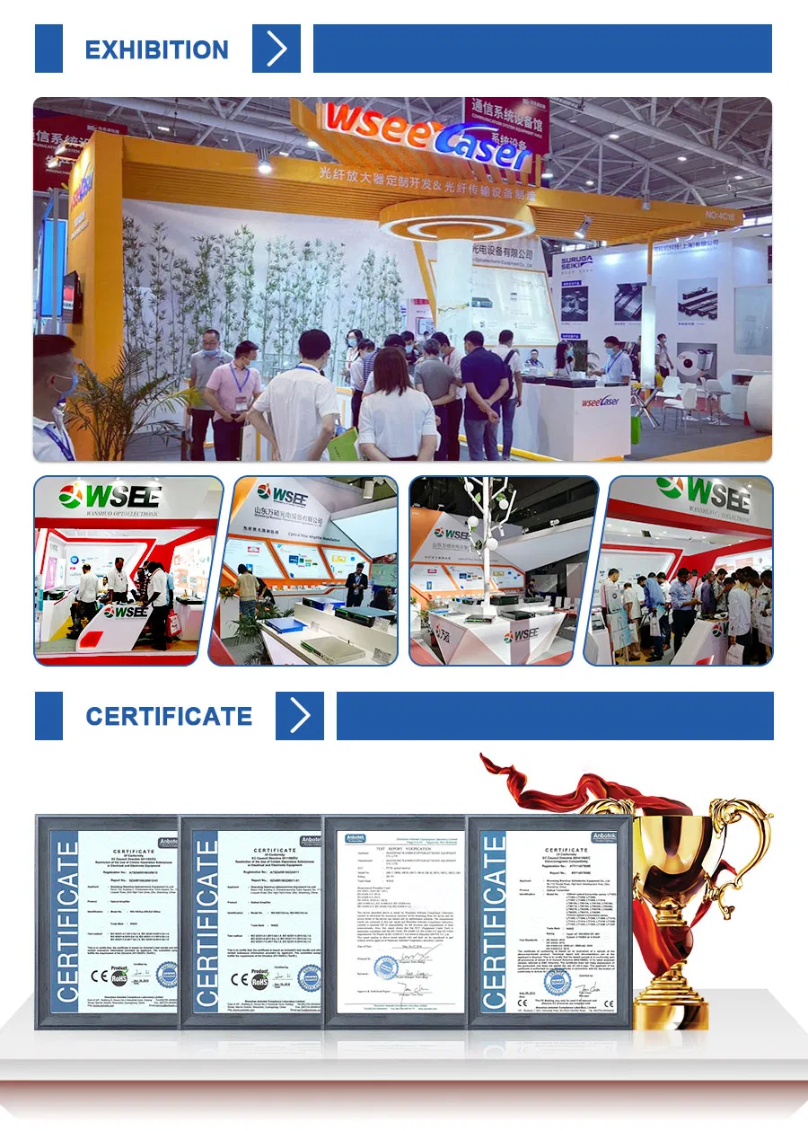 Warranty 3 Years 1550 EDFA 16 Port 22 dBm Wdm Optical Amplifier
